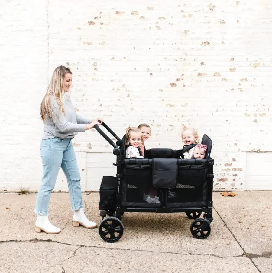 [🔥LIMITED TIME OFFER ONLY TODAY! ONLY ＄35.98!! ]W4 Elite Quad Stroller Wagon (4 Seater)