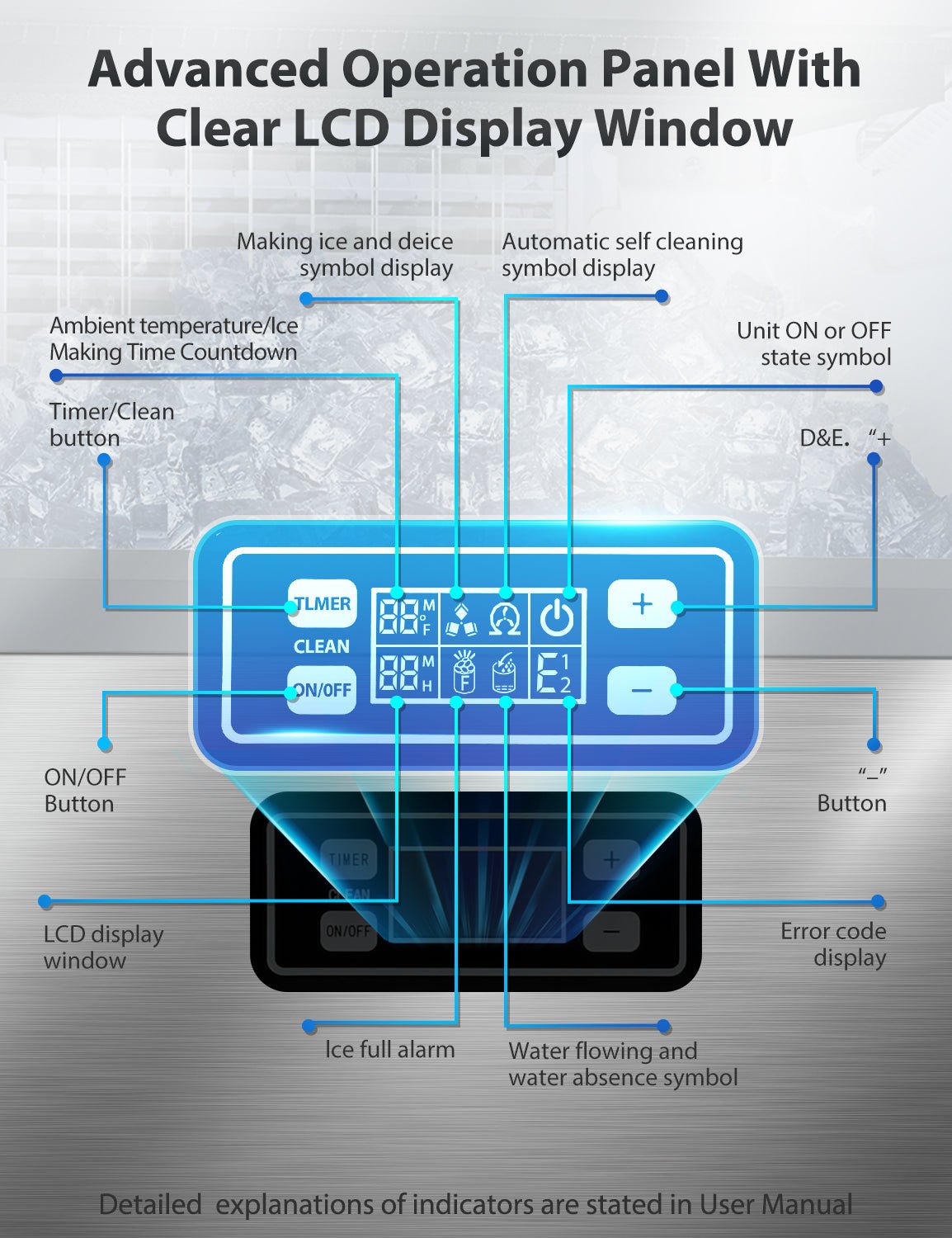 🔥 Limited-Time Deal – Save Up To 80% !100LBS/200LBS/265LBS  Freestanding Commercial Ice Maker