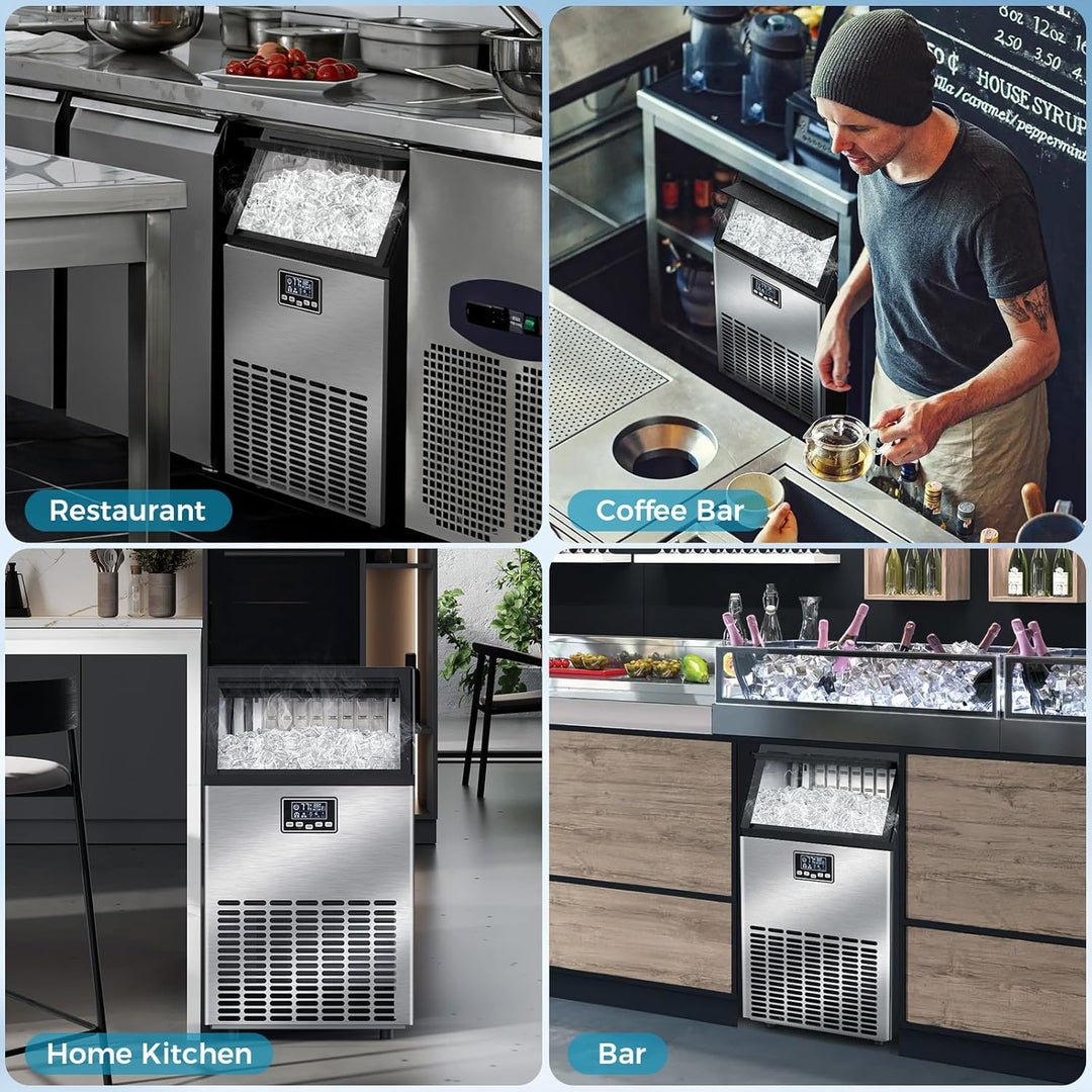 🔥 Limited-Time Deal – Save Up To 80% !100LBS/200LBS/265LBS  Freestanding Commercial Ice Maker