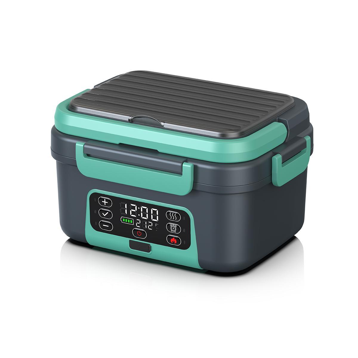 🔥Flash sale-Save Up To 80%🔥Cordless Electric Heated Lunch Box, 1.5L - 6.3Cups 20000mAh Rechargeable Battery Powered with Automatic Heating, Smart Timer