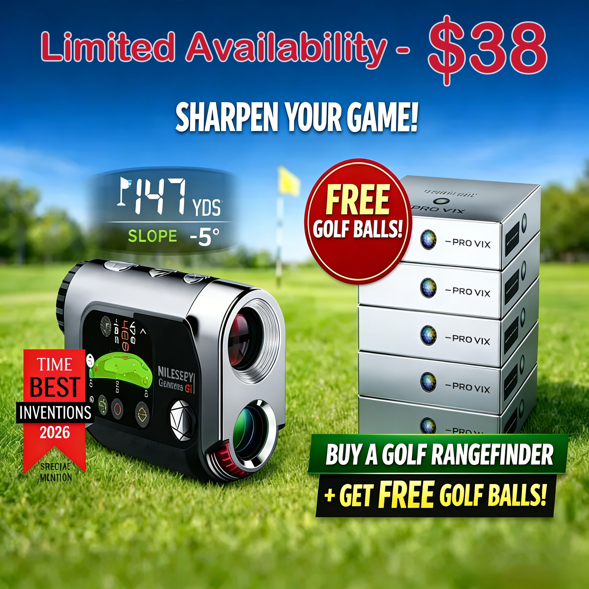 Spring Sale💥GenePro G1 Touchscreen & GPS Golf Rangefinder with Slope