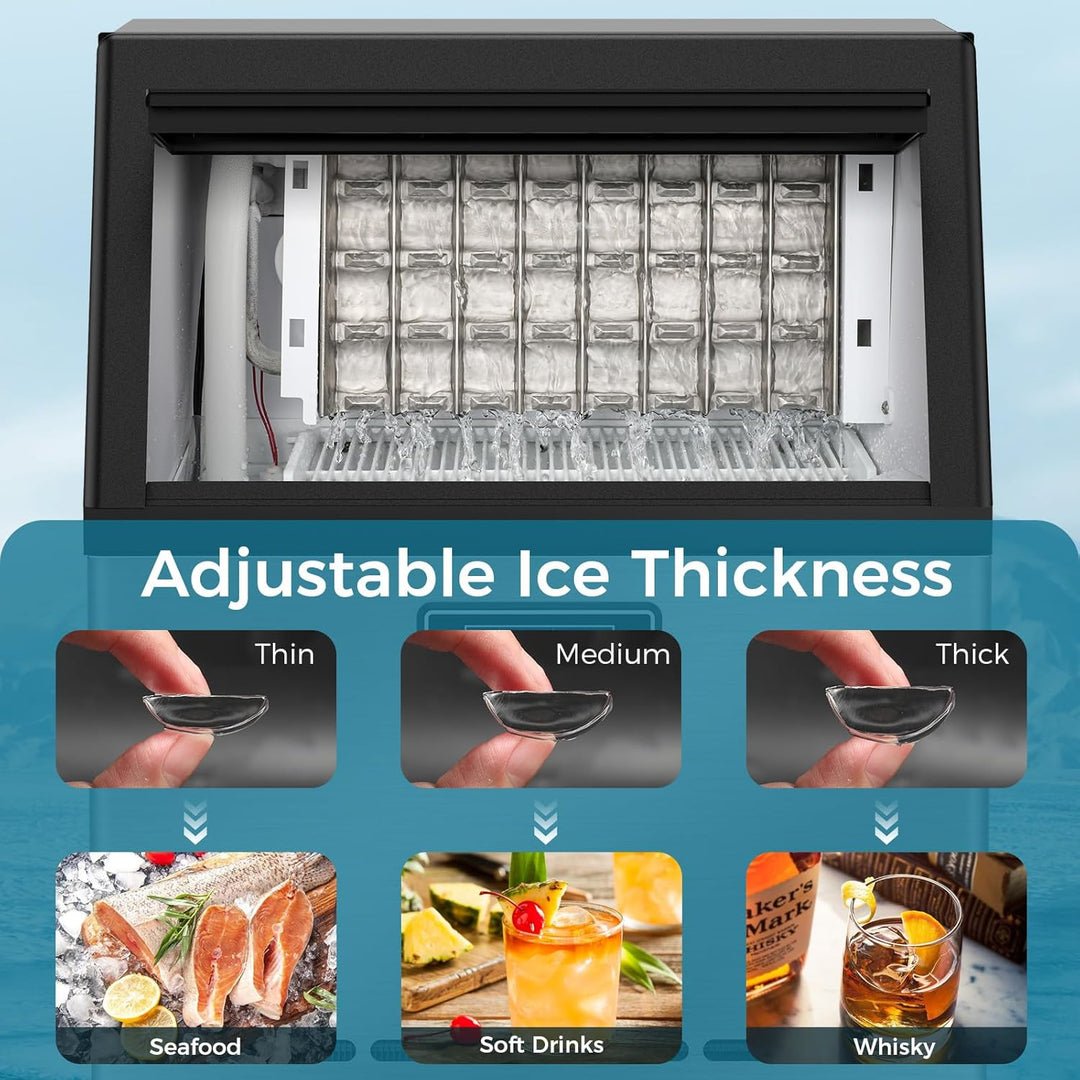 🔥 Limited-Time Deal – Save Up To 80% !100LBS/200LBS/265LBS  Freestanding Commercial Ice Maker