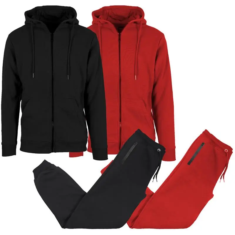 ⚠️Men’s 4-Piece Fleece Zip Hoodie & Jogger Sets