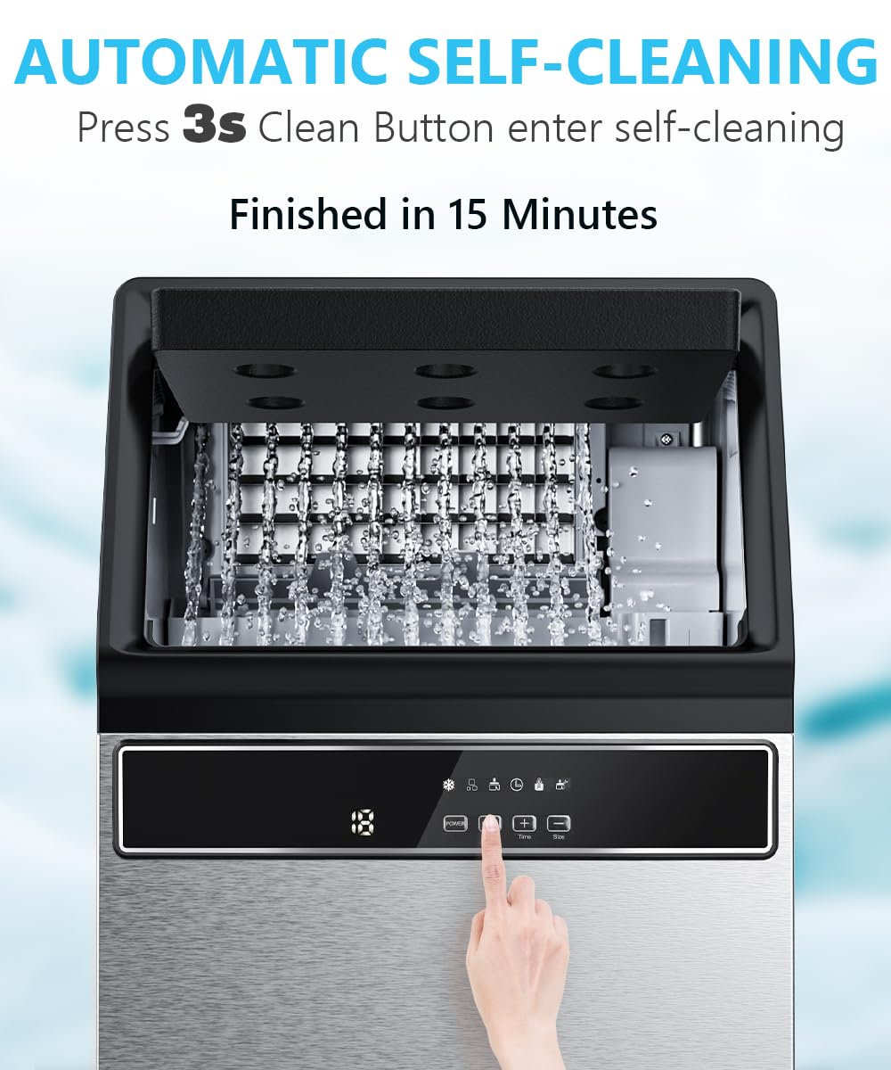 🔥 Limited-Time Deal – Save Up To 80% !100LBS/200LBS/265LBS  Freestanding Commercial Ice Maker