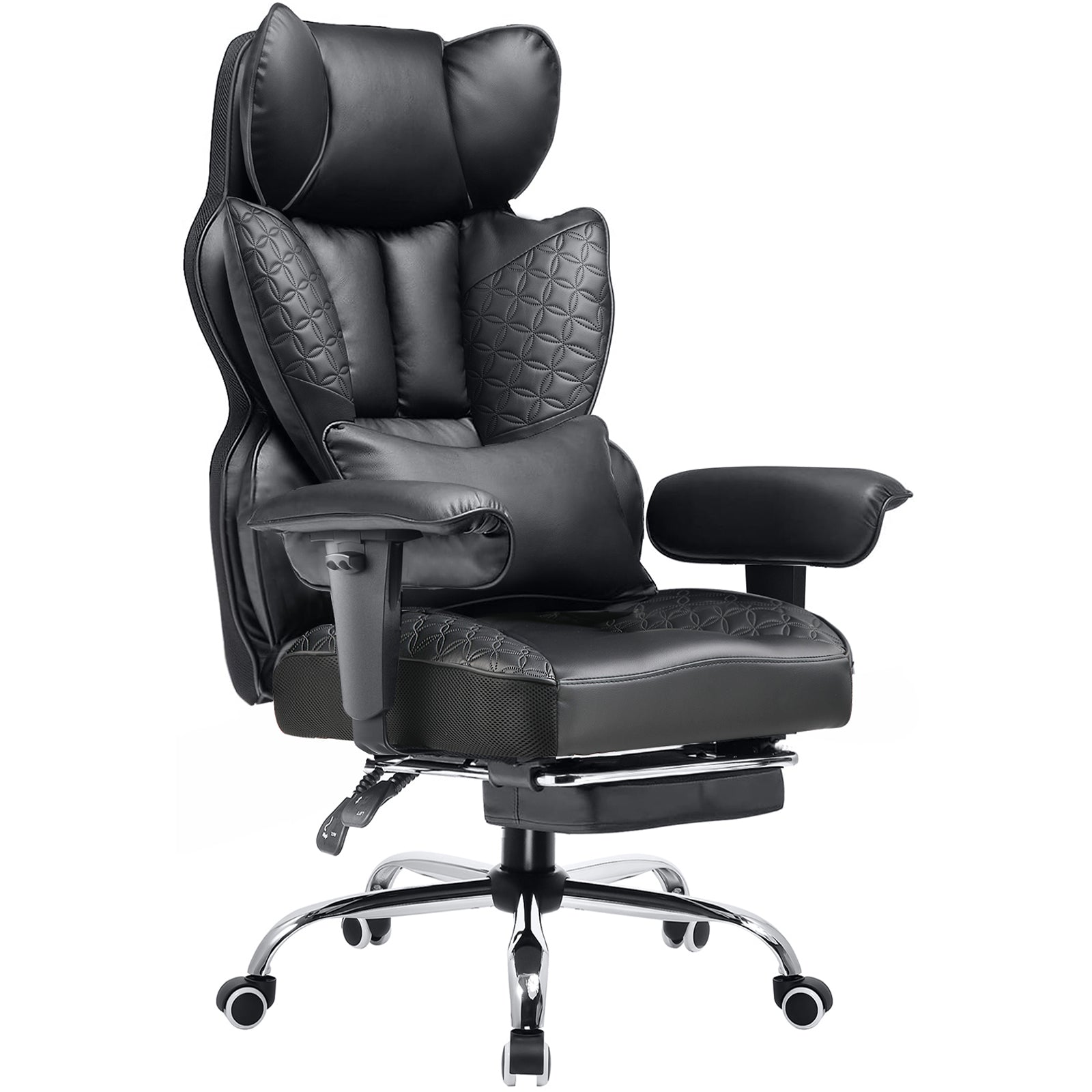 Upgraded Big and Tall Office Chair 400LBS with Pillow, Adjustable Armrest CH510
