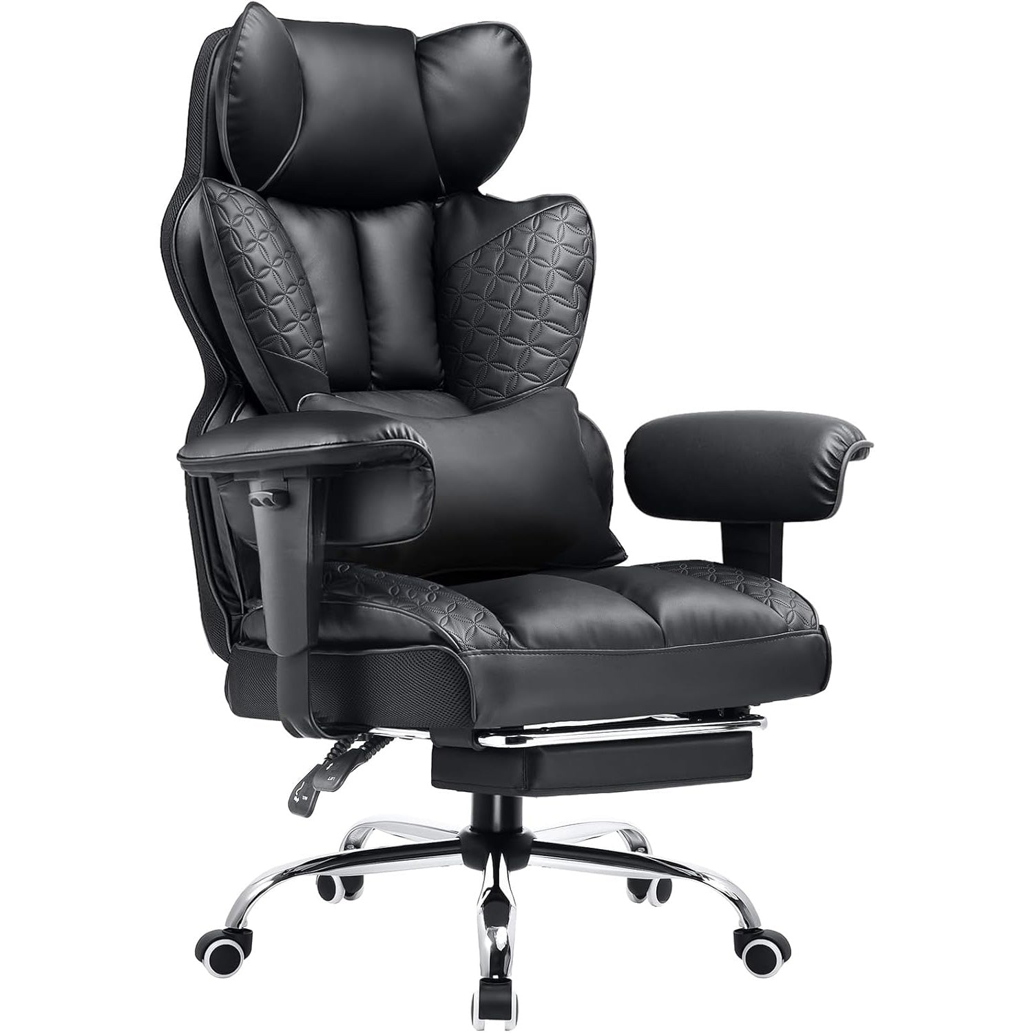 Upgraded Big and Tall Office Chair 400LBS with Pillow, Adjustable Armrest CH510
