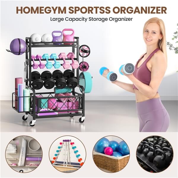  Dumbbell Rack Yoga Mat Storage Rack
