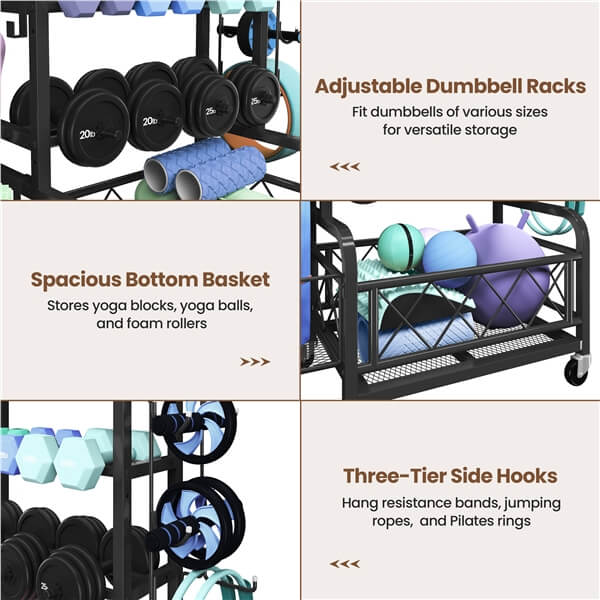  Dumbbell Rack Yoga Mat Storage Rack