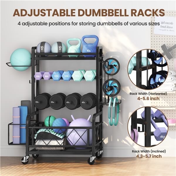  Dumbbell Rack Yoga Mat Storage Rack