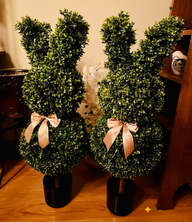 🎁Clearance Sale🌳🐇36"Artisan Crafted Bunmy Tepiary Trees 💥(Buy 2 Free home delivery)