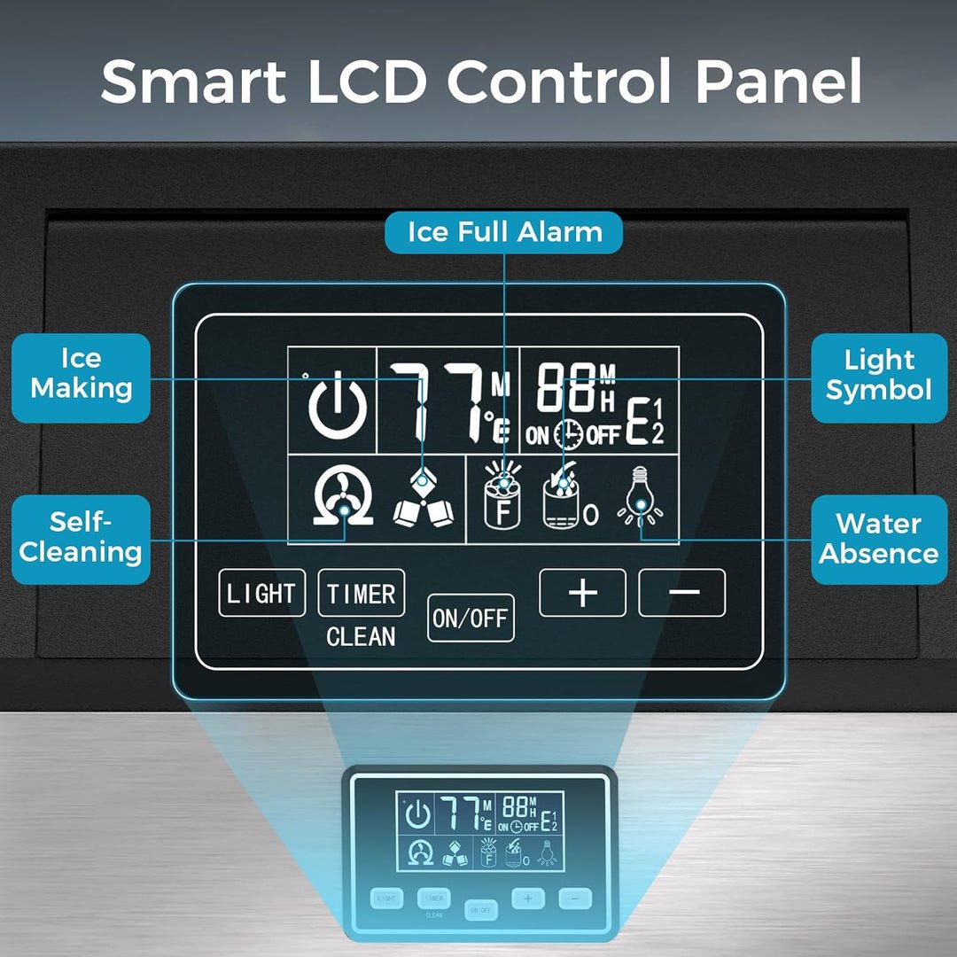 🔥 Limited-Time Deal – Save Up To 80% !100LBS/200LBS/265LBS  Freestanding Commercial Ice Maker