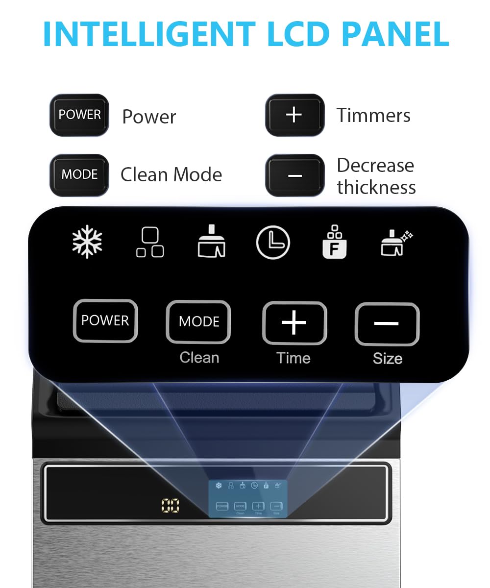 🔥 Limited-Time Deal – Save Up To 80% !100LBS/200LBS/265LBS  Freestanding Commercial Ice Maker