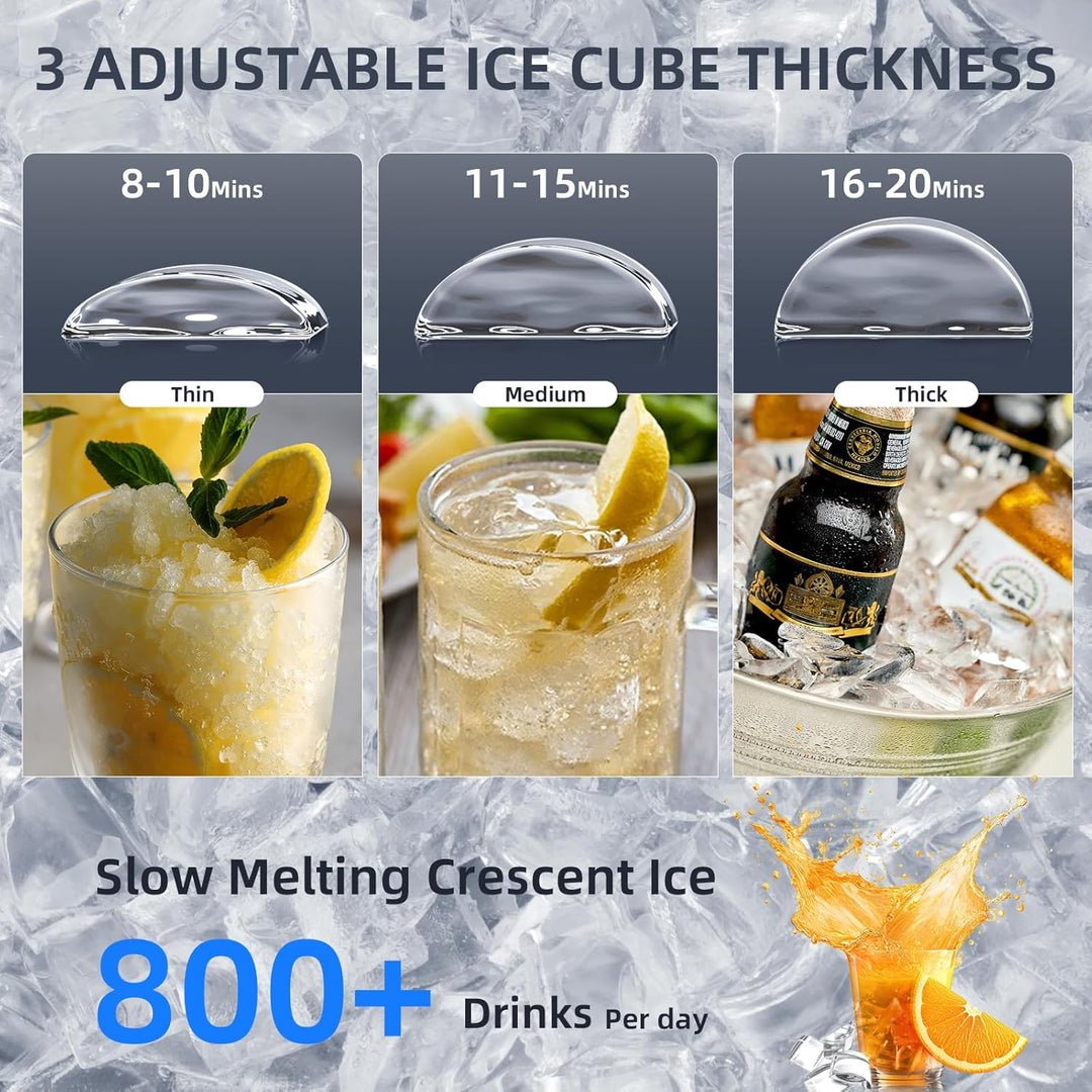 🔥 Limited-Time Deal – Save Up To 80% !100LBS/200LBS/265LBS  Freestanding Commercial Ice Maker