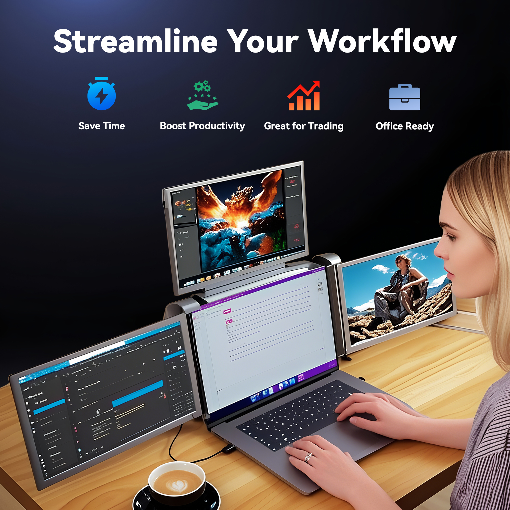 clearance sale⏰14" Hanging 3-Screen Extender
