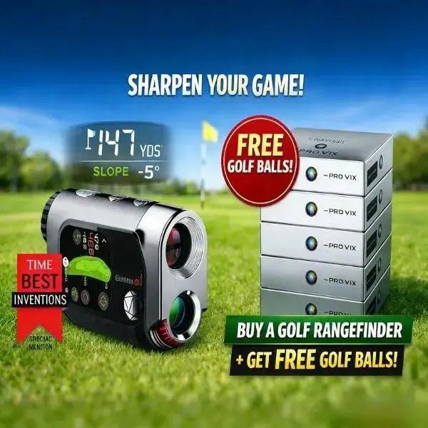 🔥Clearance Sale🔥 GenePro G1 Touchscreen & GPS Golf Rangefinder with Slope, 43000+ Preloaded Courses, 1300 Yards Laser Range Finder Golf with Red & Green Display, 0.1s Flag Pole Locking Vibration