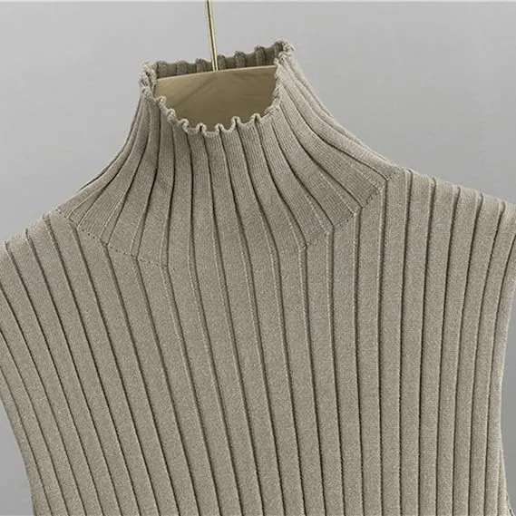 ⚡⚡ Three-Piece Knit Turtleneck Tank & Wide Leg Pants Set