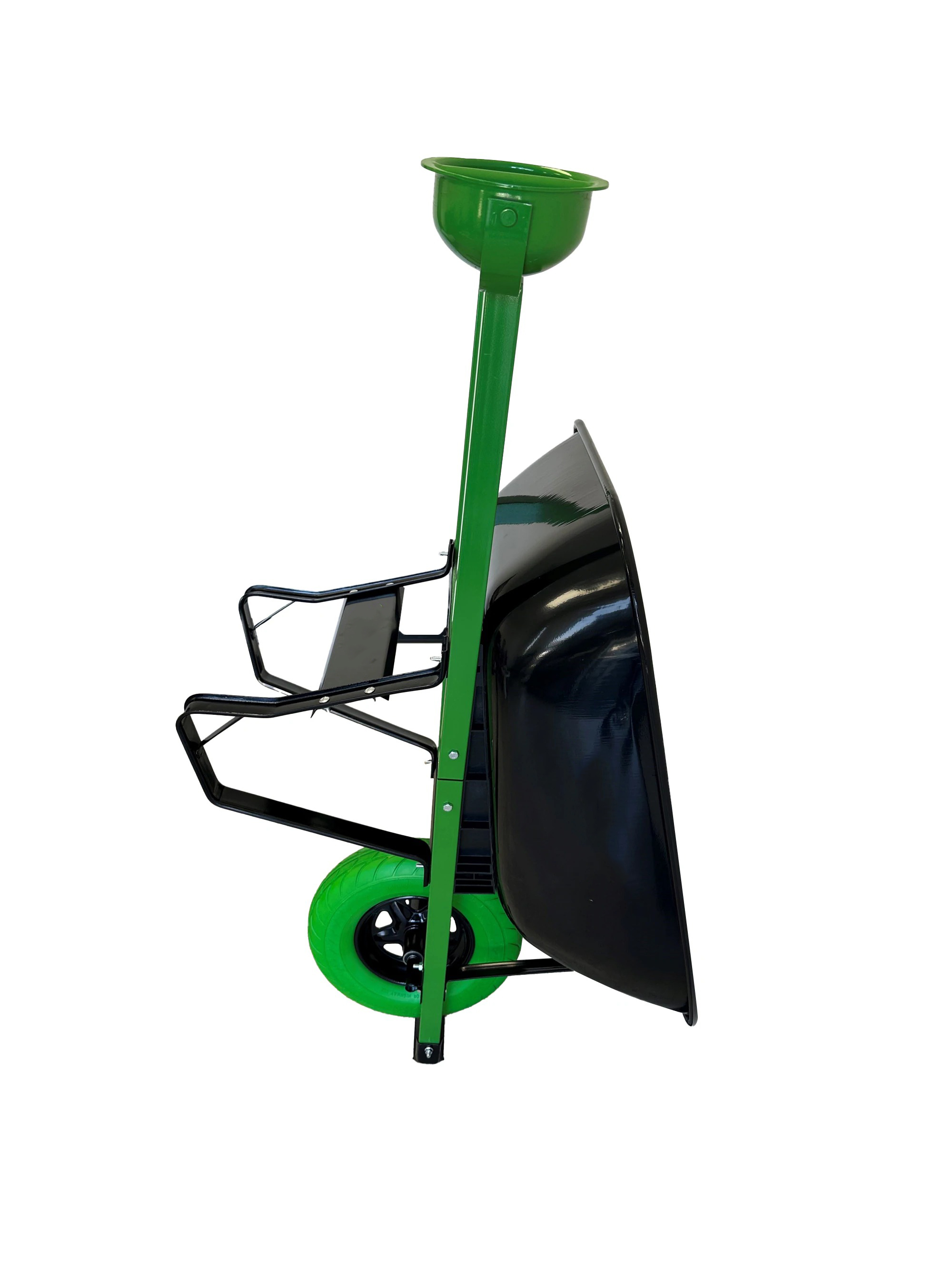 🔥Spring Fresh Sale 🎁 Nontional-Motion Tools 6-cu ft 1 Wheel Steel Push Wheelbarrow Flat-Free Tire