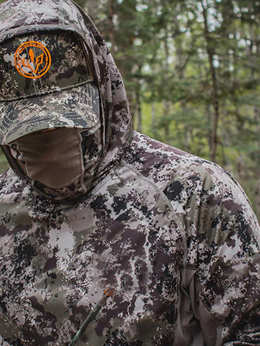 Men'S UPF 50+Hunting Hoodie With Built-In Mask -Hunting Concealment Camouflage- Quick-Dry Performance Sun Hoodie-SunSeaUp