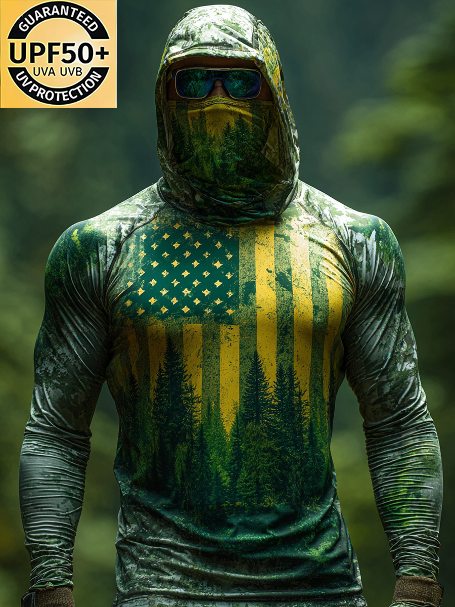 Men's Lightweight Cool-Feel Sun Protection Hoodie-SunSeaUp