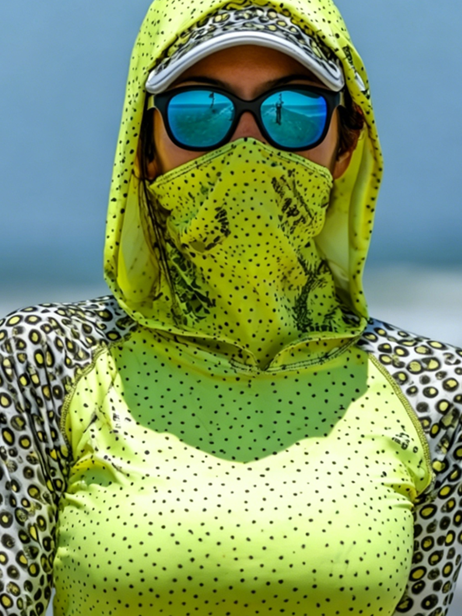 Women's Retro Leopard Dots Print Cool Breathable Sun Protection Hoodie-SunSeaUp