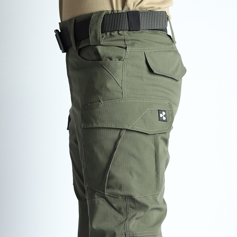 Men's Tactical Combat Pants, Stretch Cargo Pants with Pockets, Lightweight Outdoor Hiking Work Trousers