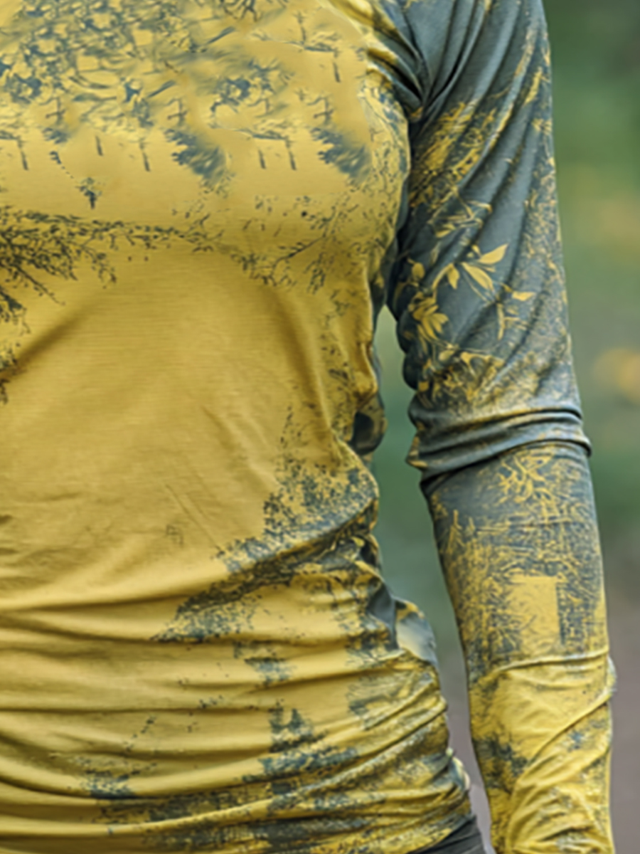 Women's Contrasting Retro Grunge Flower Print Hooded Sun Protection Jacket