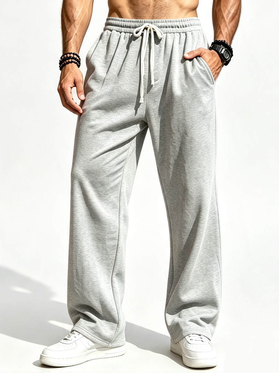 Men's Solid Color Print Pants