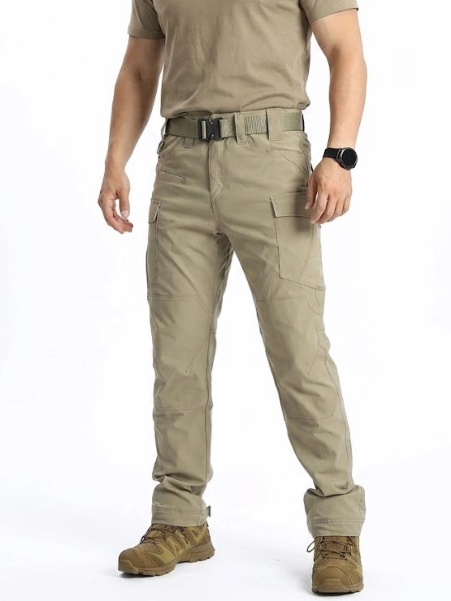 Men's Tactical Combat Pants, Stretch Cargo Pants with Pockets, Lightweight Outdoor Hiking Work Trousers