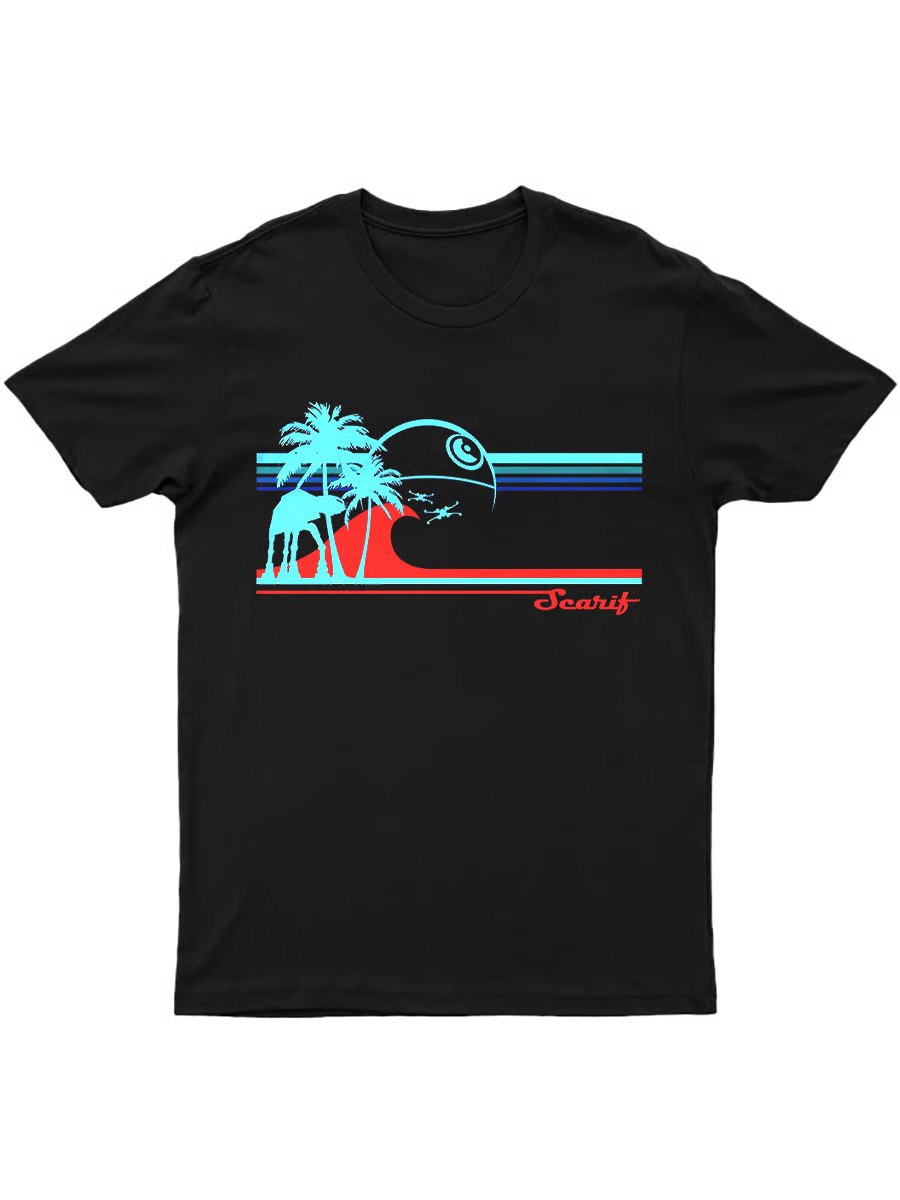 Men's Sci-Fi Palm Tree American Retro Surf T-Shirt