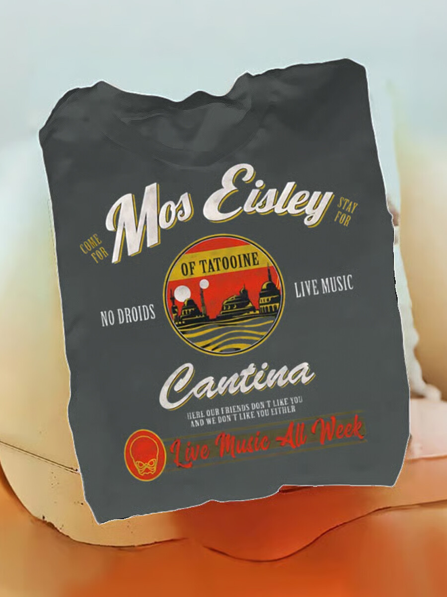 Men's Crew Neck Planet Print T-Shirt