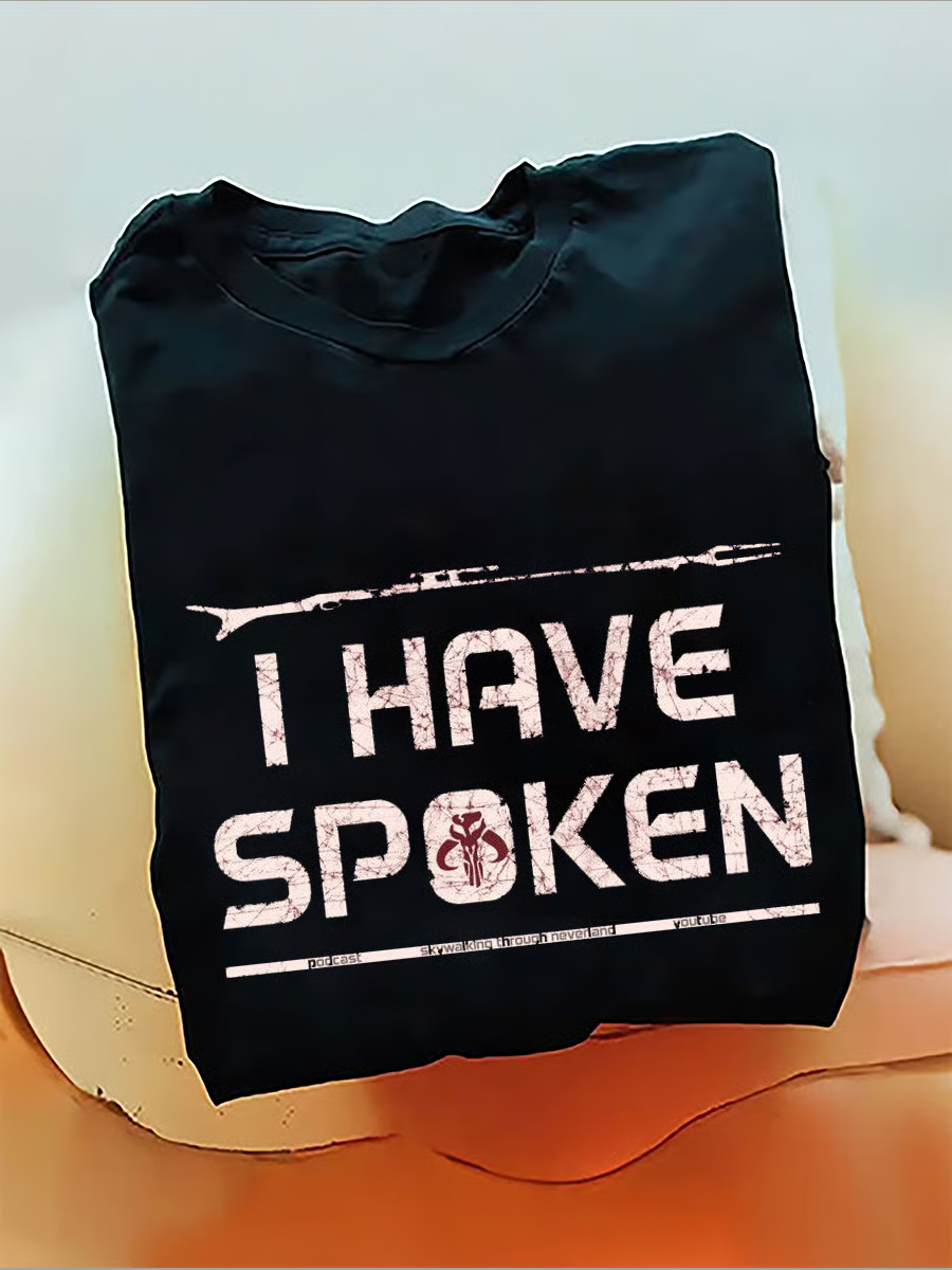 Men's Classic Retro I Have Spoken Print T-shirt