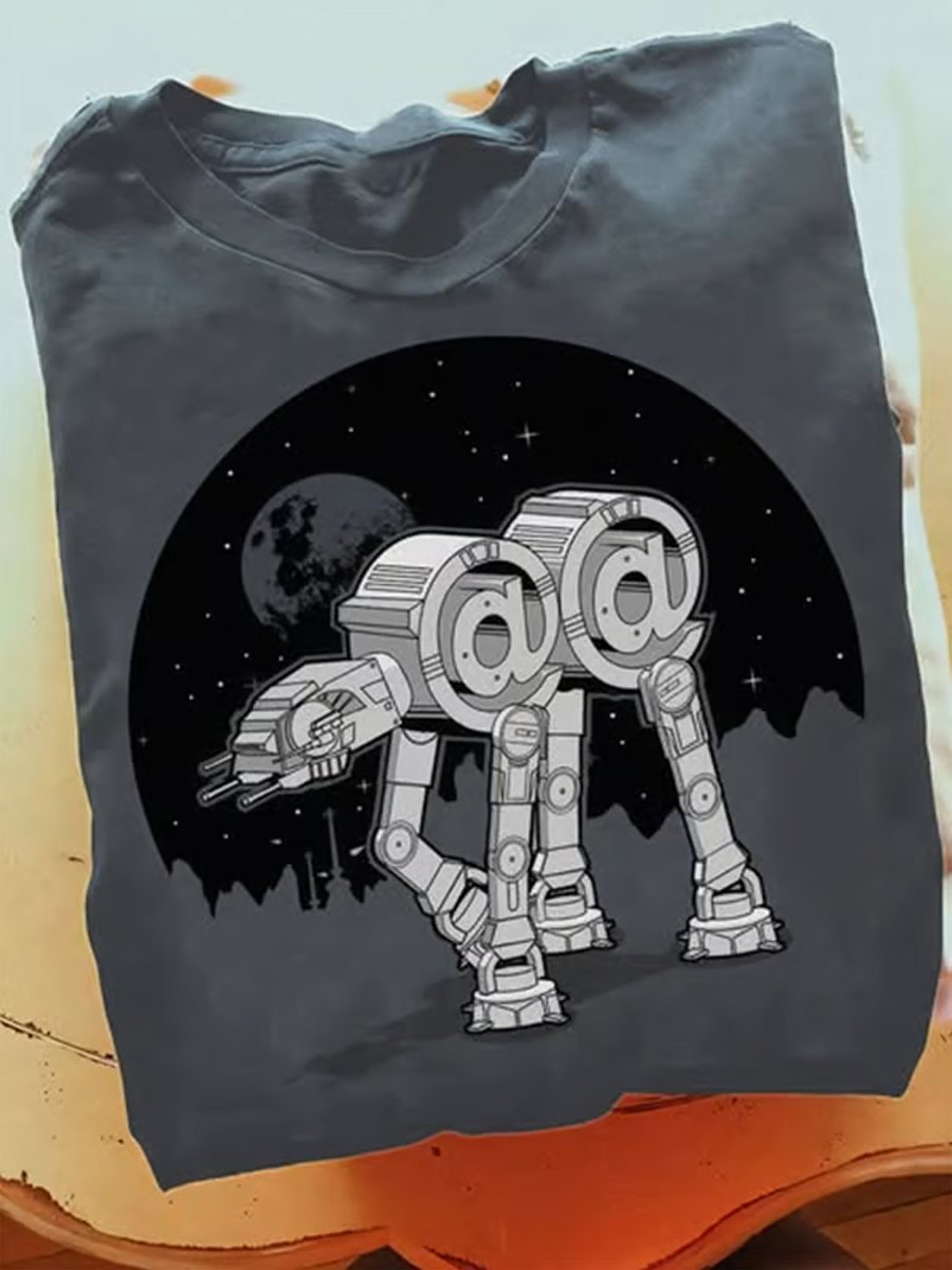Men's Galactic AT-AT Walker Merch Print T-shirt