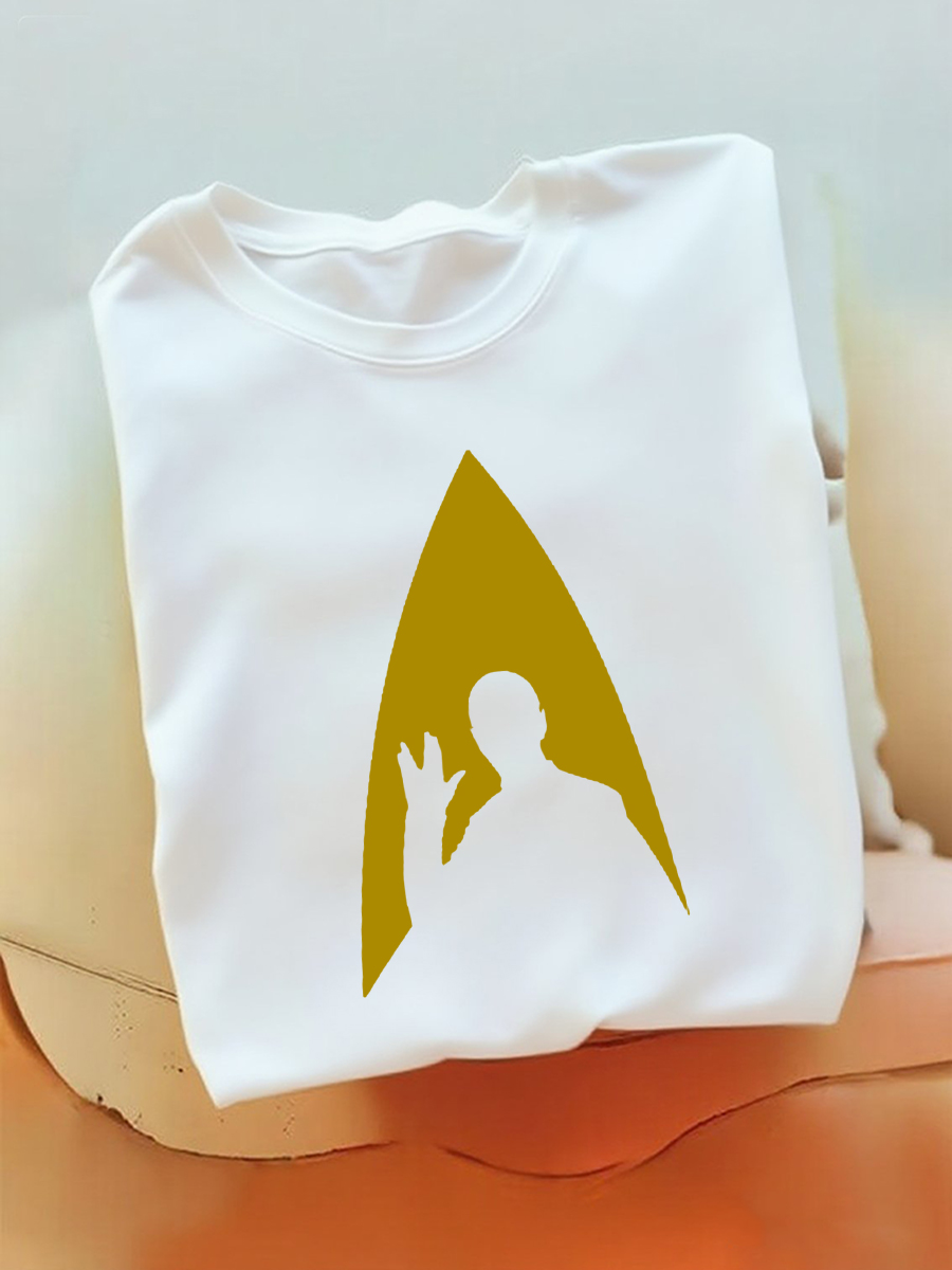 Men's Sci-Fi Arrow Shape Figure Silhouette Graphic Print T-Shirt