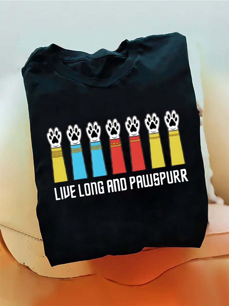 Men's Cute Pet Paw Print Vertical Color Block Stripe Graphic Print T-Shirt