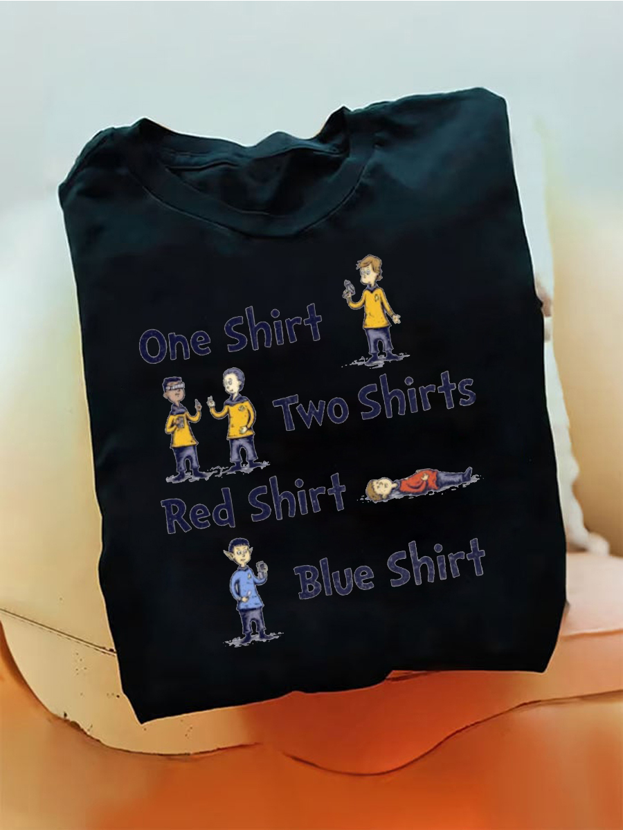 Men's One Shirt Two Shirts Red Shirt Blue Shirt Cartoon Graphic Print T-Shirt