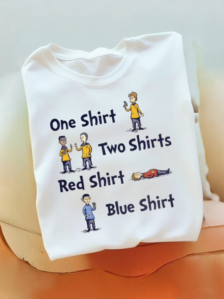 Men's One Shirt Two Shirts Red Shirt Blue Shirt Cartoon Graphic Print T-Shirt