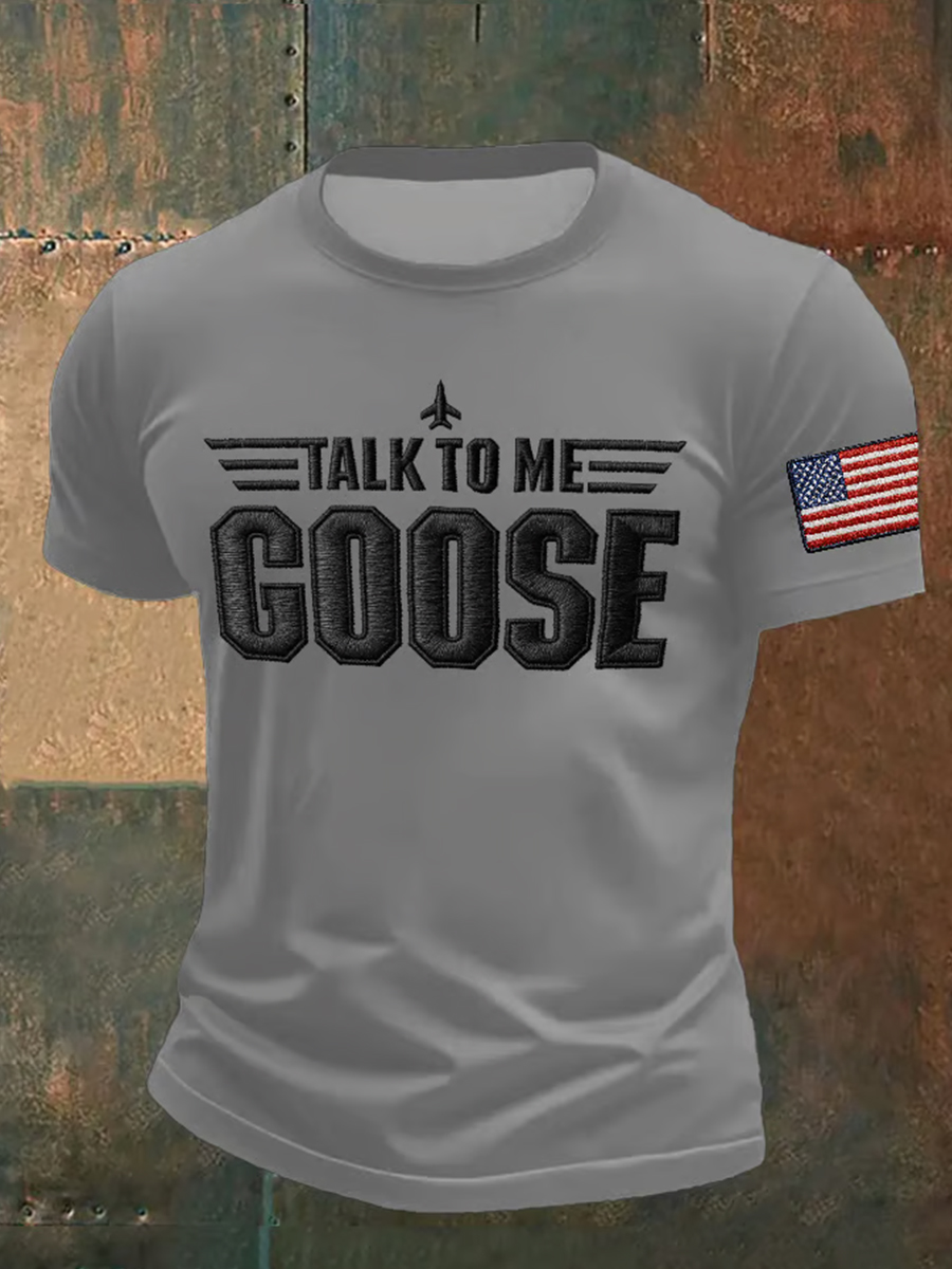 Men's Gray Aviation Quote & Airplane Crew Neck T-Shirt