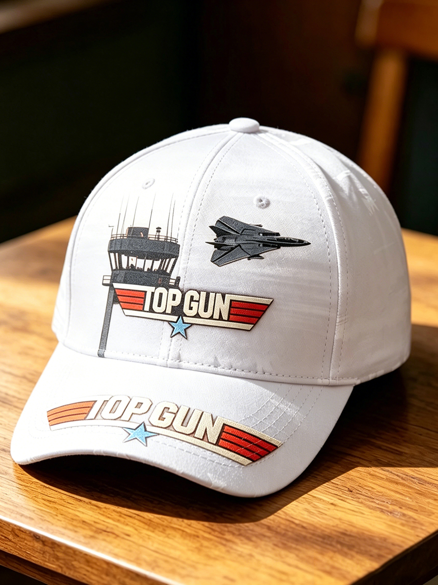 Aviation Inspired Fighter Jet Print Baseball Cap