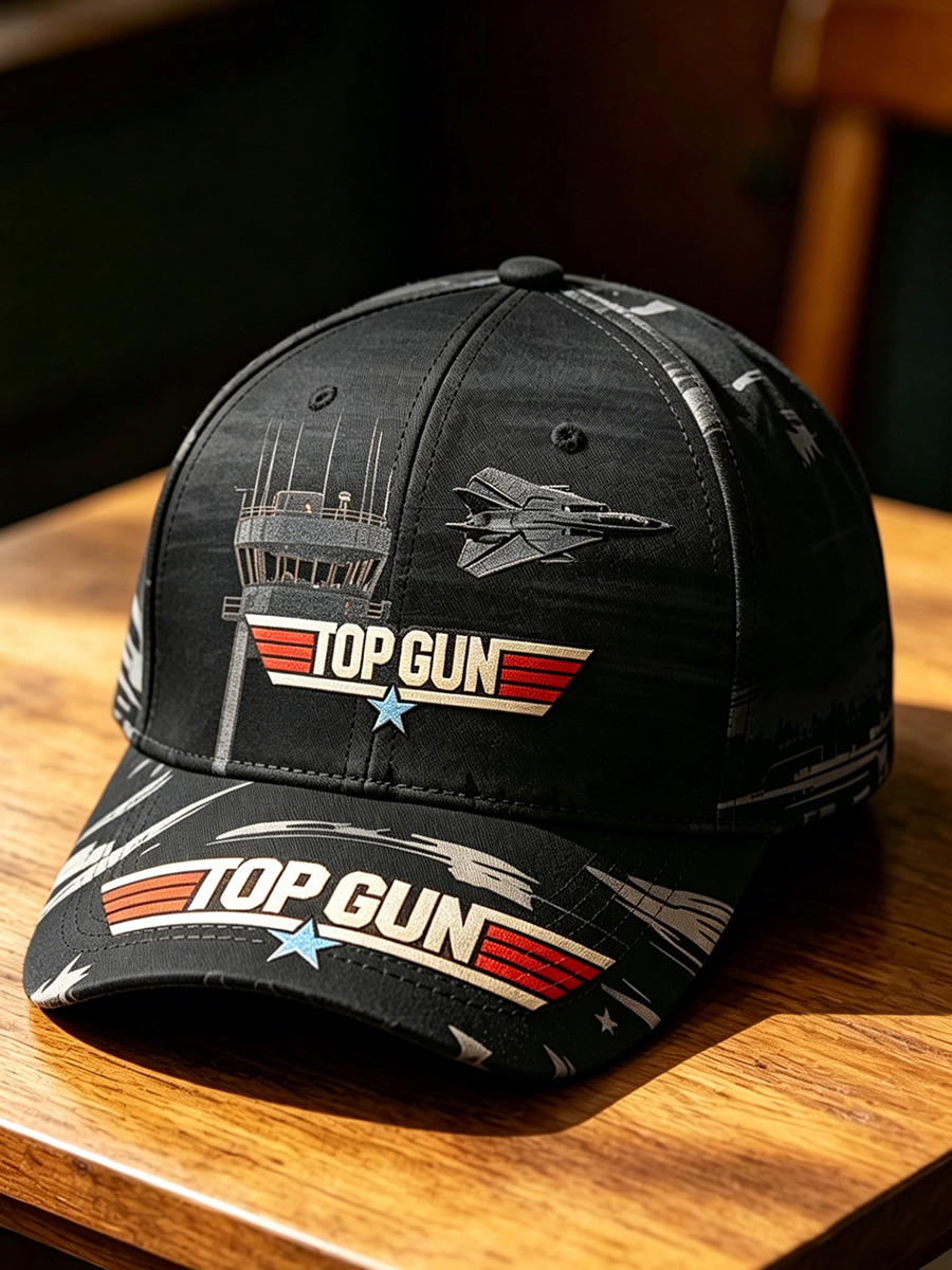 Aviation Inspired Fighter Jet Print Baseball Cap