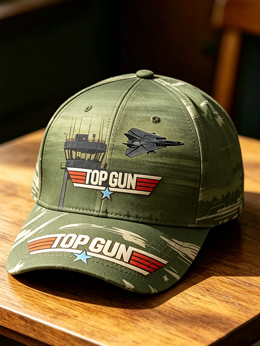 Aviation Inspired Fighter Jet Print Baseball Cap