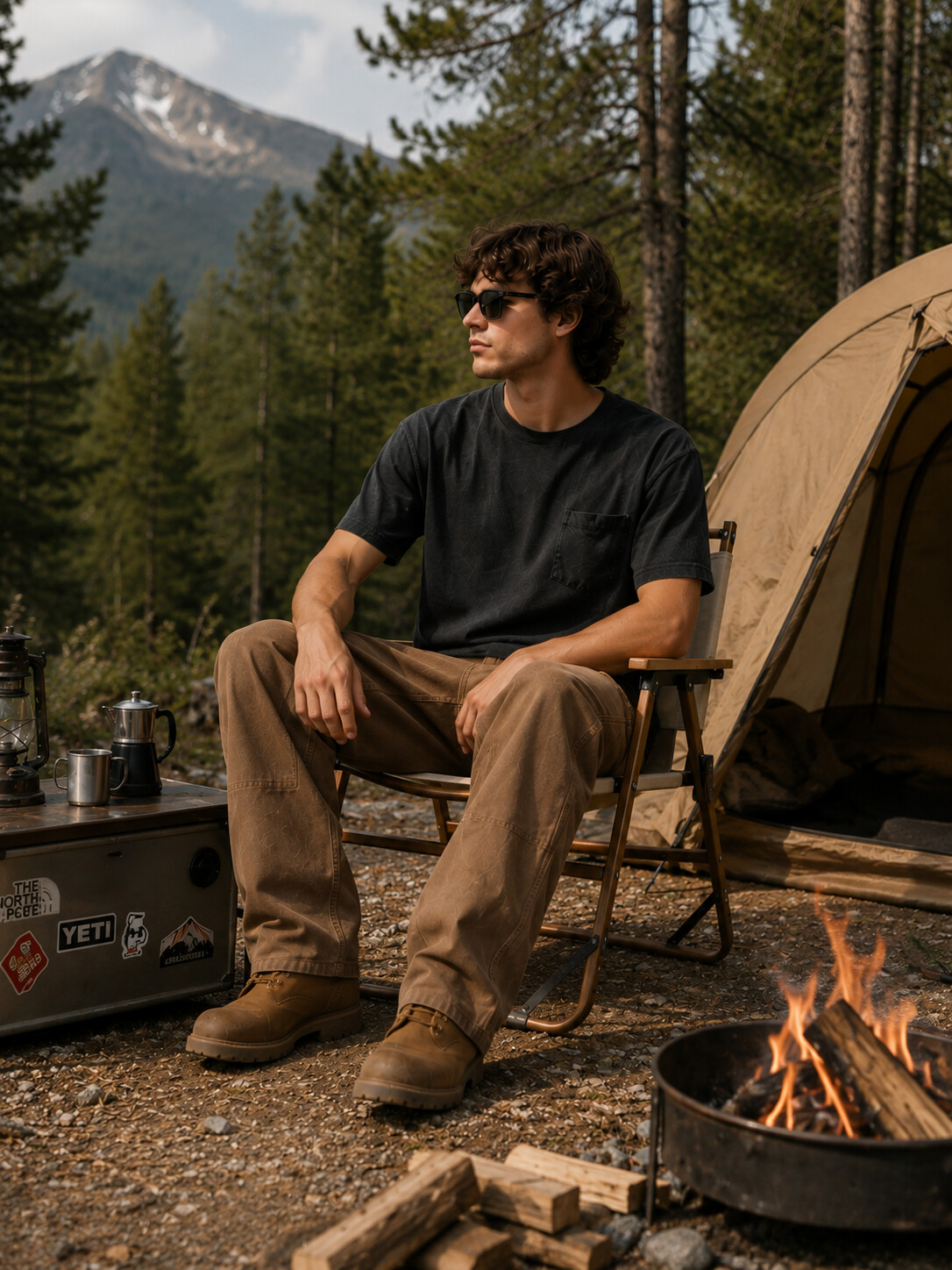 "Old Era" Men's Retro Double Knee Carpenter Pants