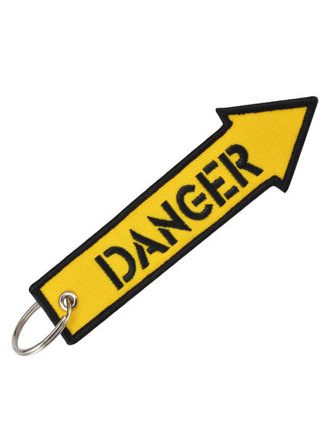 Aviation-Themed Pilot Crew Commemorative Embroidered Phrases Pendant Keychain