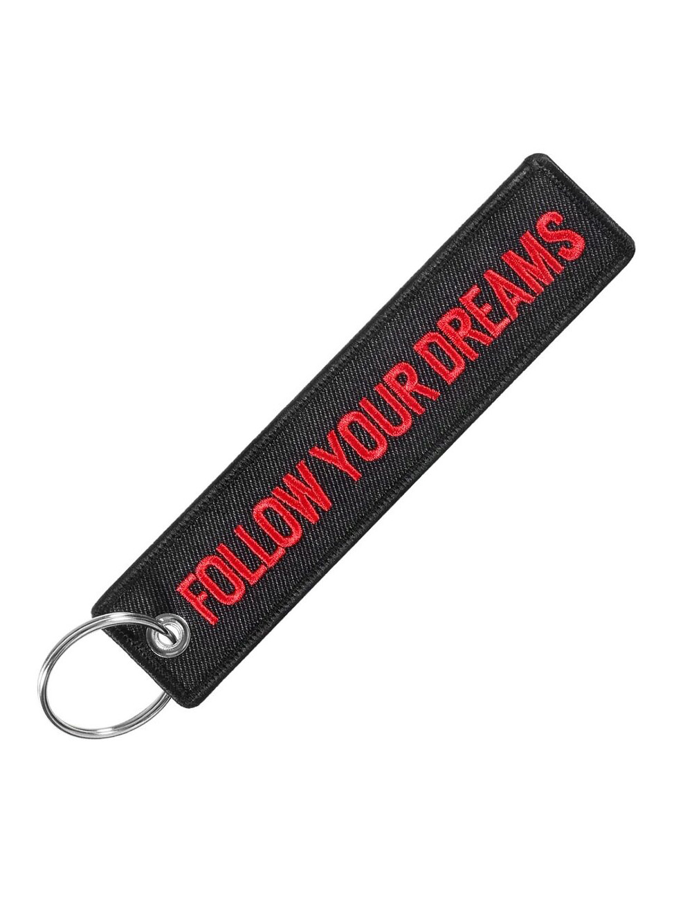 Aviation-Themed Pilot Crew Commemorative Embroidered Phrases Pendant Keychain