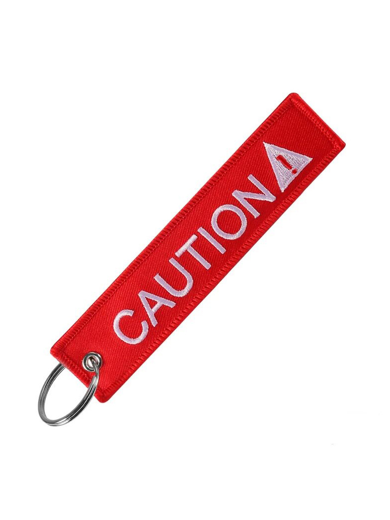 Aviation-Themed Pilot Crew Commemorative Embroidered Phrases Pendant Keychain