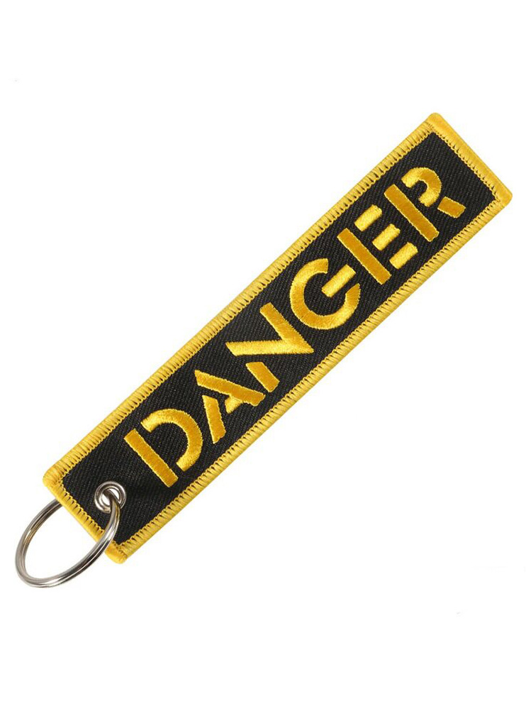 Aviation-Themed Pilot Crew Commemorative Embroidered Phrases Pendant Keychain