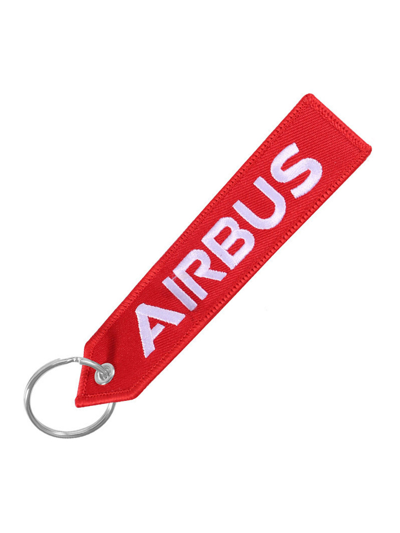 Aviation-Themed Pilot Crew Commemorative Embroidered Phrases Pendant Keychain
