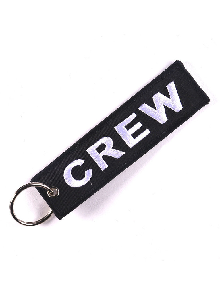 Aviation-Themed Pilot Crew Commemorative Embroidered Phrases Pendant Keychain