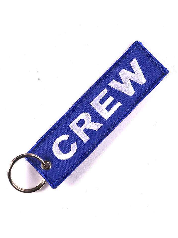 Aviation-Themed Pilot Crew Commemorative Embroidered Phrases Pendant Keychain