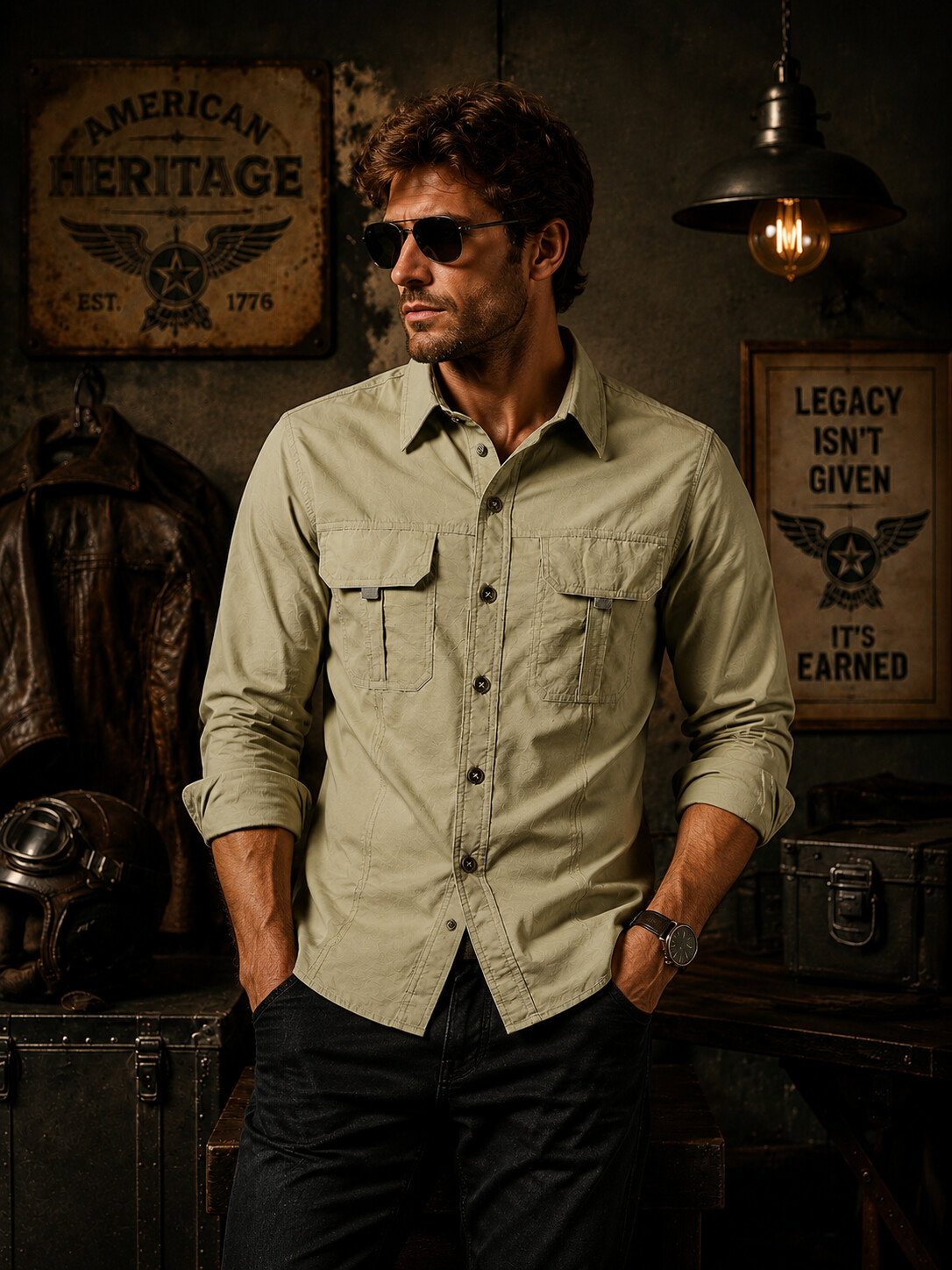 American Heritage Tactical Shirt – Rugged Military-Inspired Style for the Modern Man