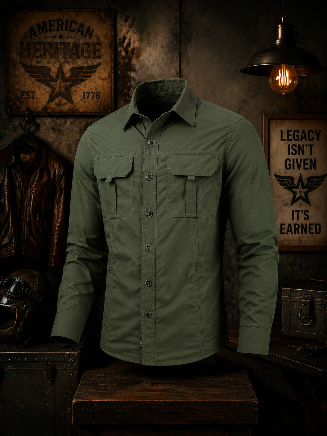 American Heritage Tactical Shirt – Rugged Military-Inspired Style for the Modern Man